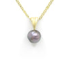 Huge Dark Cortez Pearl on 18K Yellow Gold Pendant by Kathe Mai