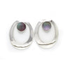 "Circle" Silver Shell Earrings