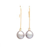 18K Hanging Earrings with Pink Cortez Pearls