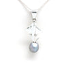 "Stingray" Silver Pendant with Cortez Pearl