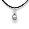 Horse-Shoe Silver Pendant with Cortez Pearl